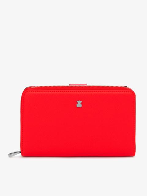 TOUS Medium red New Dubai Saffiano Wallet