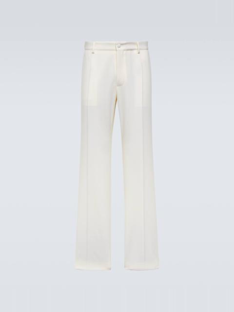 Wool straight pants