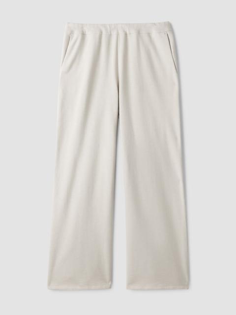 EILEEN FISHER Garment-Dyed Organic Cotton Terry Wide-Leg Pant