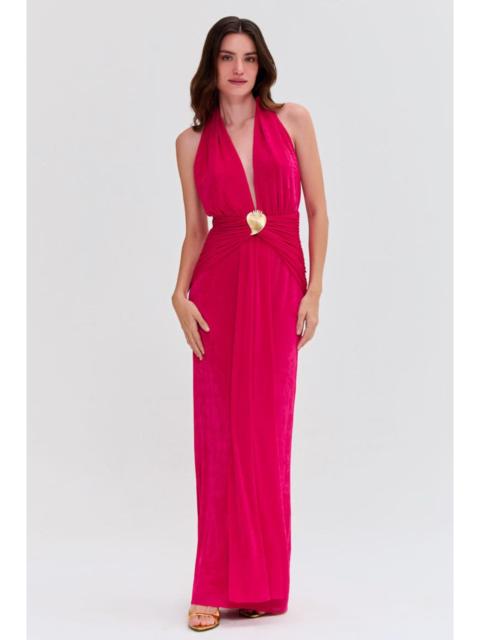 PatBO RADIANT JERSEY HALTERNECK GOWN