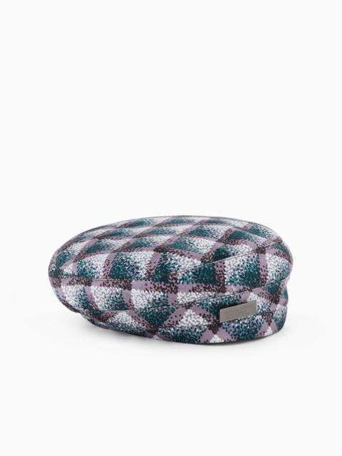 GIORGIO ARMANI Printed silk beret