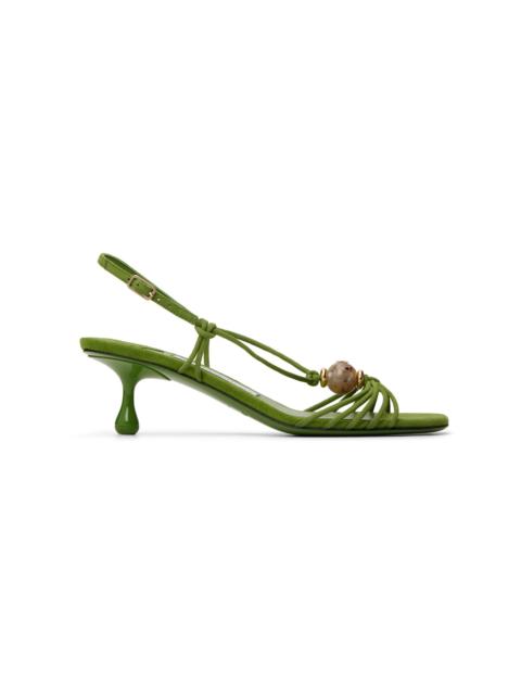JIMMY CHOO Green Lova 50 Heeled Sandals