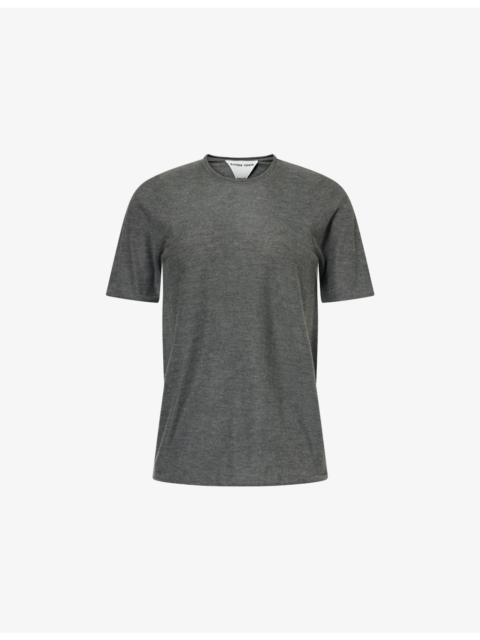 Bottega Veneta Short-Sleeve Rolled-Hem Cashmere T-Shirt