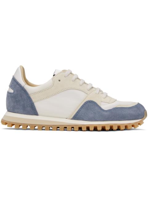 Spalwart White & Blue Marathon Trail Low Sneakers