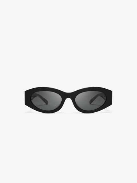 TORY BURCH Pierced Oval Sunglasses