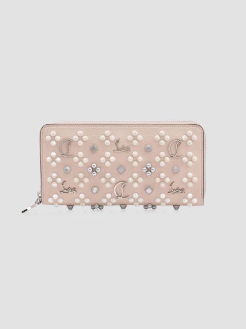 Christian Louboutin Women's Pannettone Spike Leather Wallet - Leche