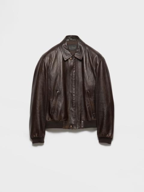 Prada Nappa leather bomber jacket