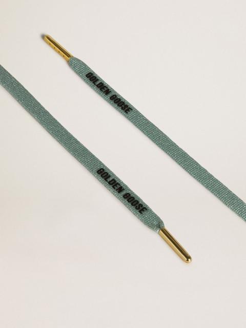 Golden Goose Gray Lurex laces with contrasting black logo
