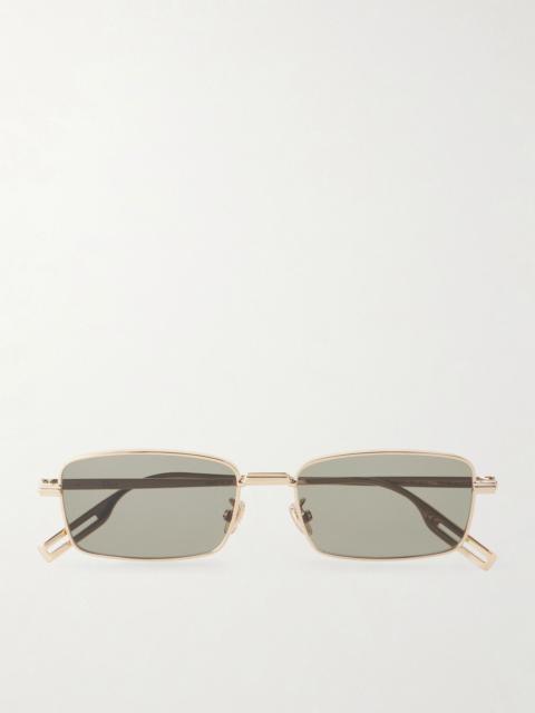 Dior DiorBlackSuit S21U Square-Frame Gold-Tone Metal Sunglasses Gold