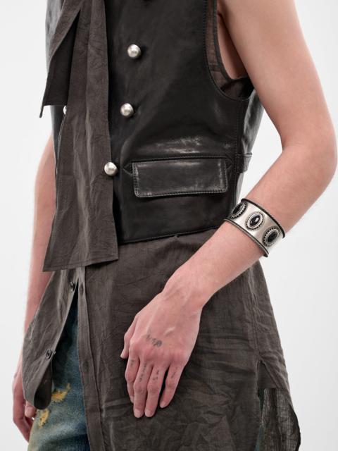 Ann Demeulemeester Luba Silver Engraved Cuff Bracelet