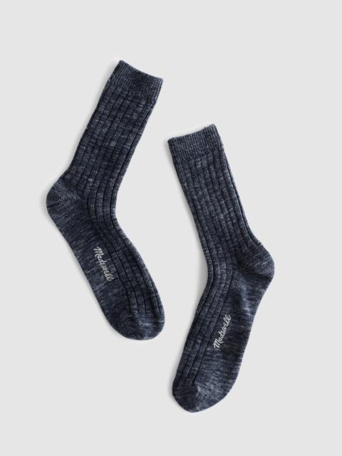 Madewell Ribbed Crew Socks in Cotton