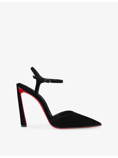 Christian Louboutin Condora Riviera 100 Suede Heeled Pumps