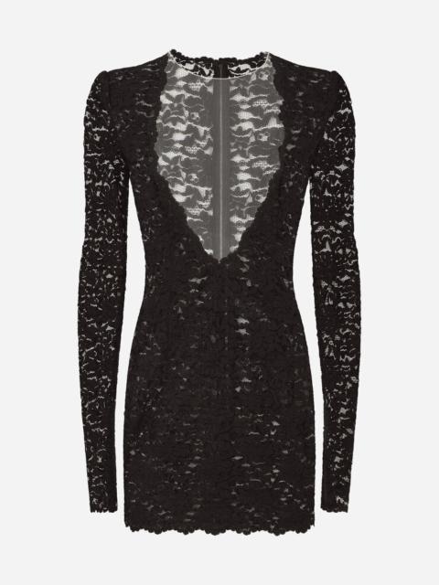 Dolce & Gabbana Short floral lace dress