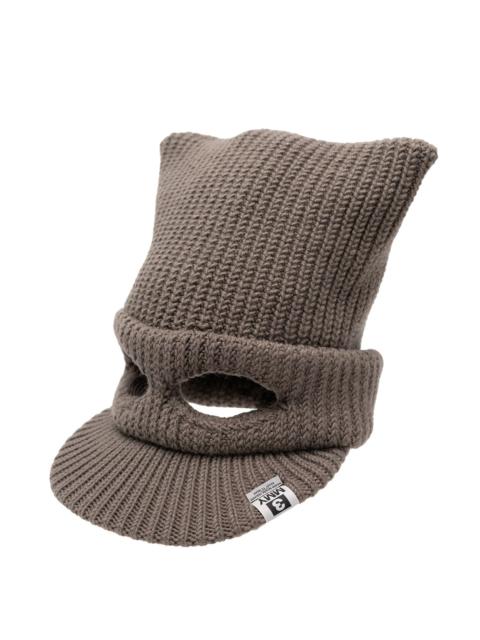 Maison MIHARAYASUHIRO Masked Cat Visor Knit Cap