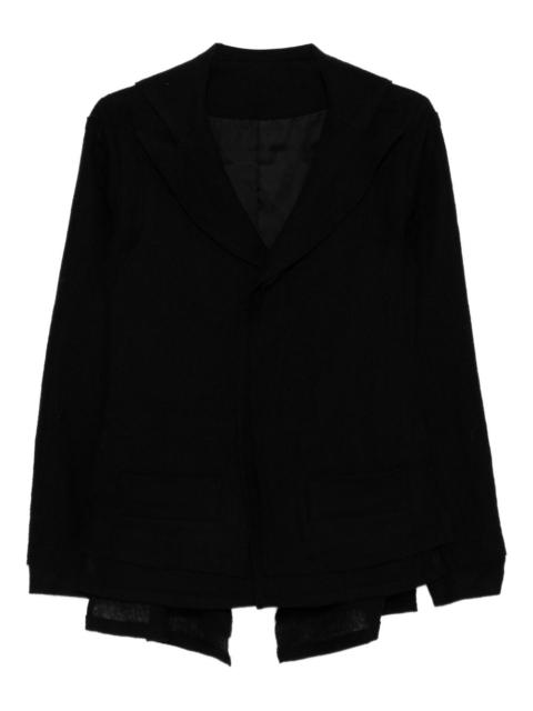 Yohji Yamamoto wool gauze layered blazer