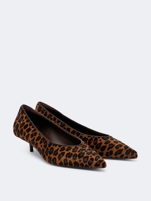 Max Mara Leopard-print calf hair pumps