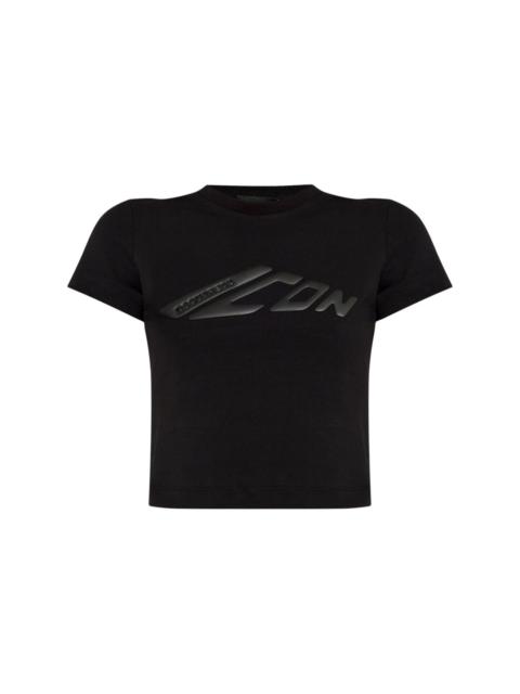 logo patch cropped T-shirt