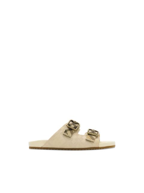 Burberry Urchin check embossed strap sandals