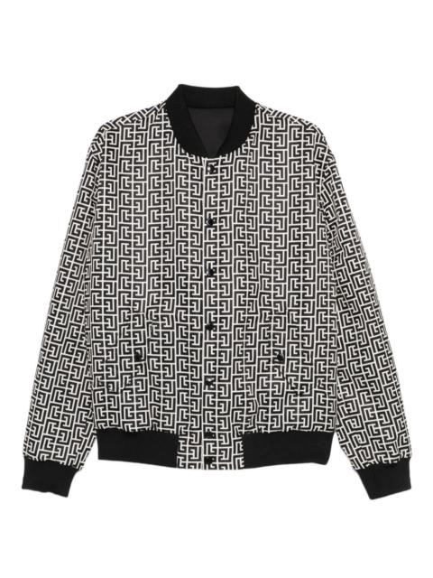 Balmain reversible patterned bomber jacket