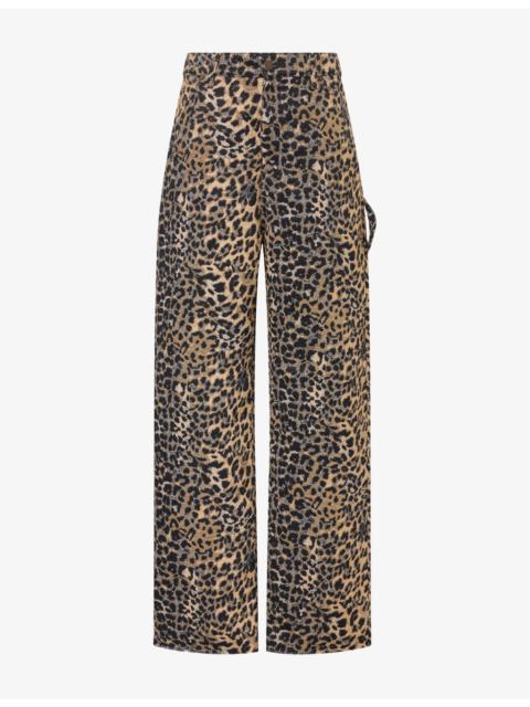 DARKPARK Lisa Leopard Cargo Woven Trousers