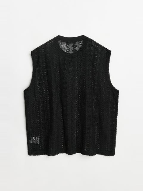 Our Legacy Box Sleeveless Black Cotton Crochet