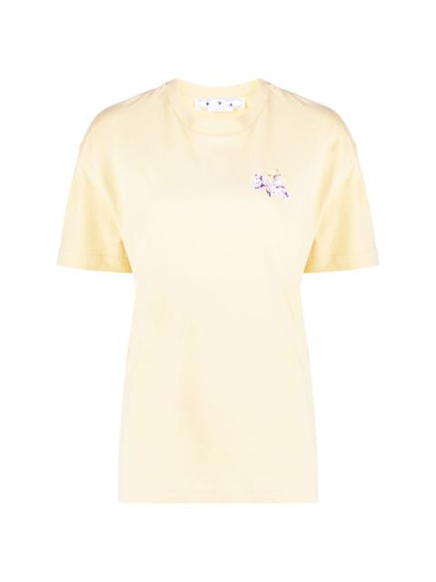 floral logo-print short-sleeve T-shirt