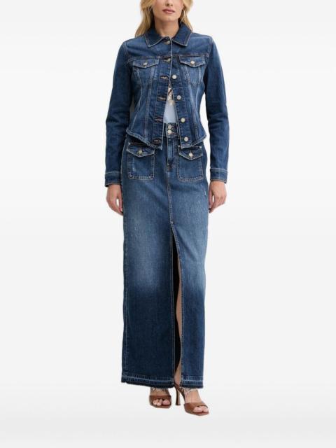 GUESS USA button-fastening denim jacket