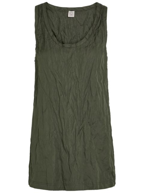 TOTEME Toteme Crinkled Cotton-blend Poplin Tank top