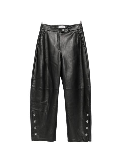 Sportmax Sportmax Button-embellishment Leather Trousers