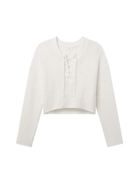 A.L.C. Dana Cotton Pointelle Sweater
