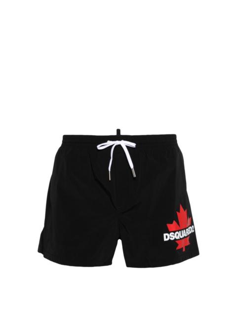 DSQUARED2 logo-print drawstring-waist swim shorts