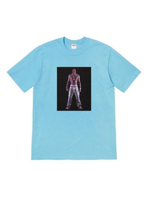 Supreme SS20 Week 1 Tupac Hologram Tee Virtual Characters Short Sleeve Unisex Blue SUP-SS20-268