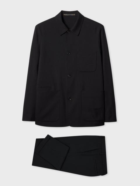 Paul Smith Black Two-Ply Hopsack Wool Work Slim-Fit Co-ord