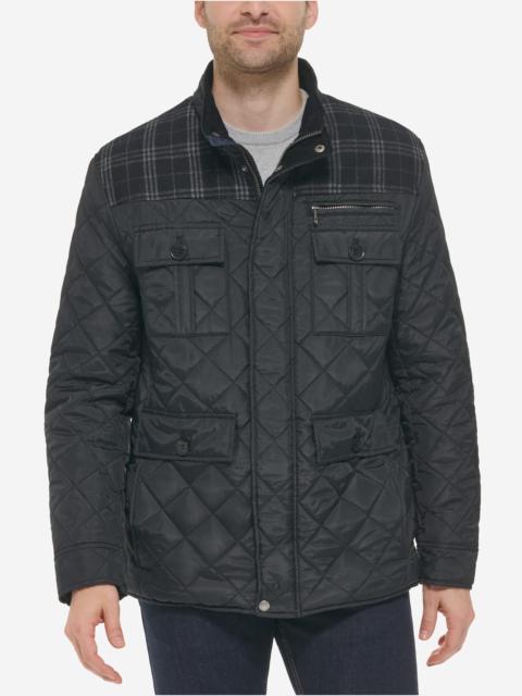 COLE HAAN Men's Mix Media Diamond Quilted Jacket