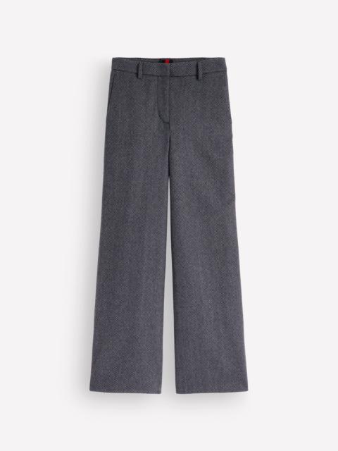 BODEN Belgravia Wool Blend Pants-Blue Herringbone