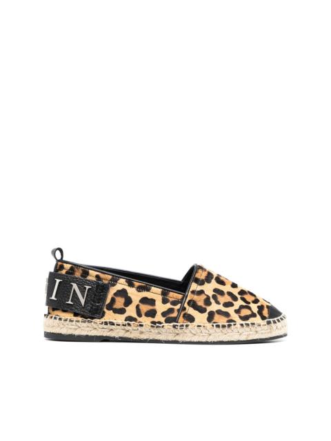 PHILIPP PLEIN leopard-print slip-on espadrilles