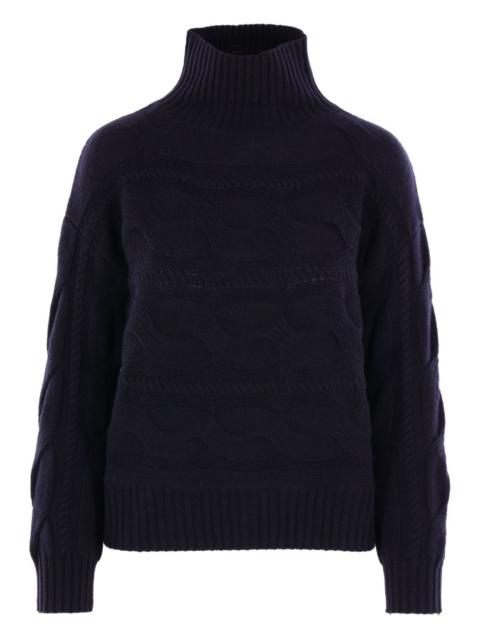 Max Mara cable-knit high-neck sweater