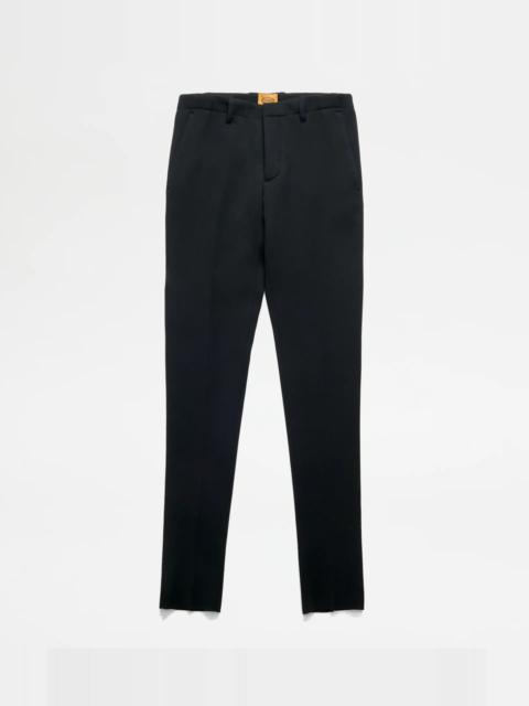 Tod's TROUSERS IN WOOL - BLACK