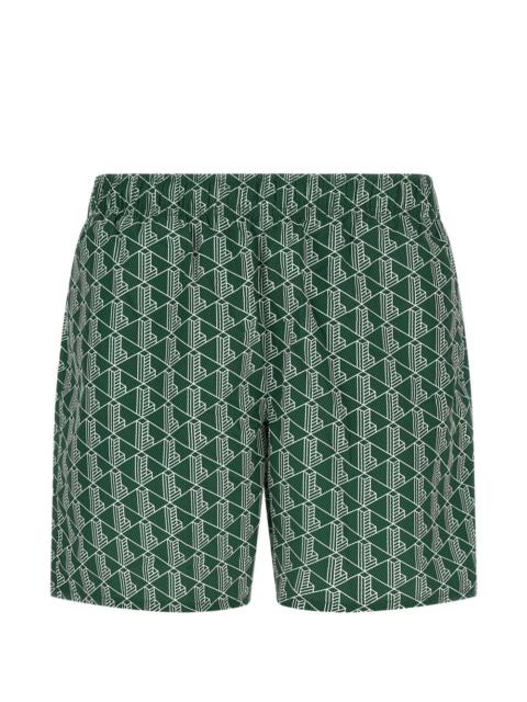 LACOSTE monogram-print drawstring swimsuit