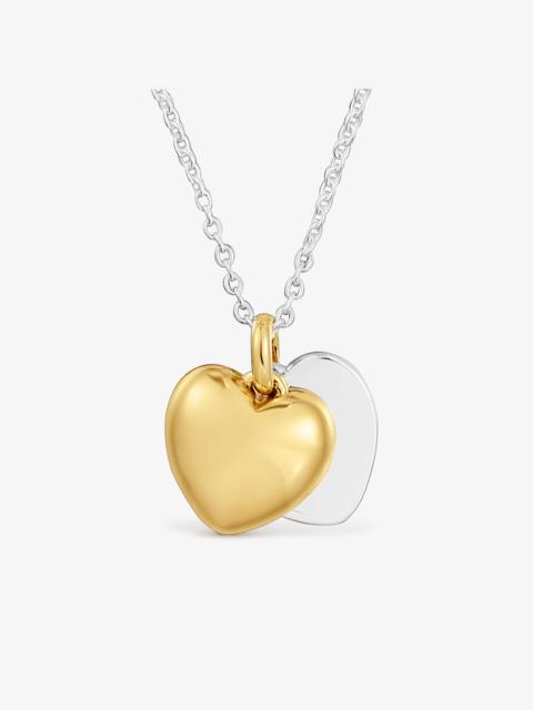 TOUS 11 mm two-tone double-heart Necklace TOUS Flechazo