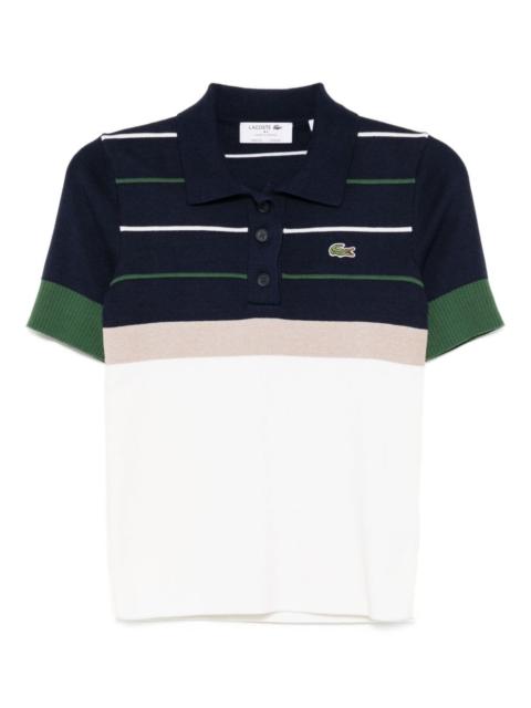 LACOSTE striped polo top