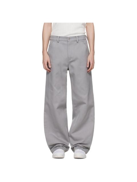 RIER Gray Antique Gabardine Trousers