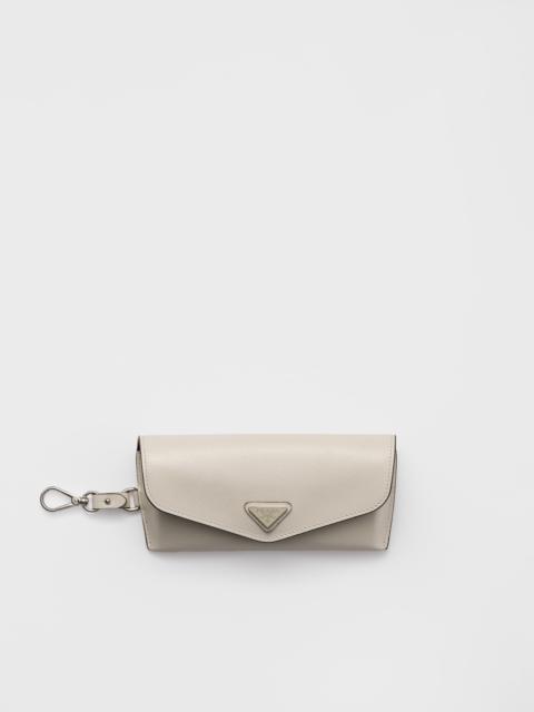Saffiano leather eyeglasses case