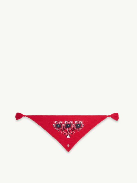 Moncler Grenoble Embroidered Floral Scarf