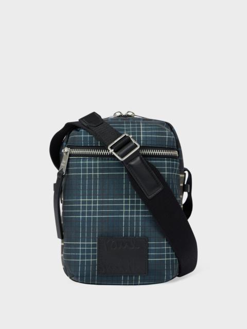 Multicolour Mixed Check and Stripe Compact Cross-Body Bag