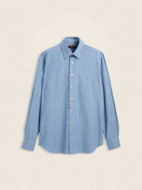 SLOWEAR Regular fit denimlook cotton twill shirt