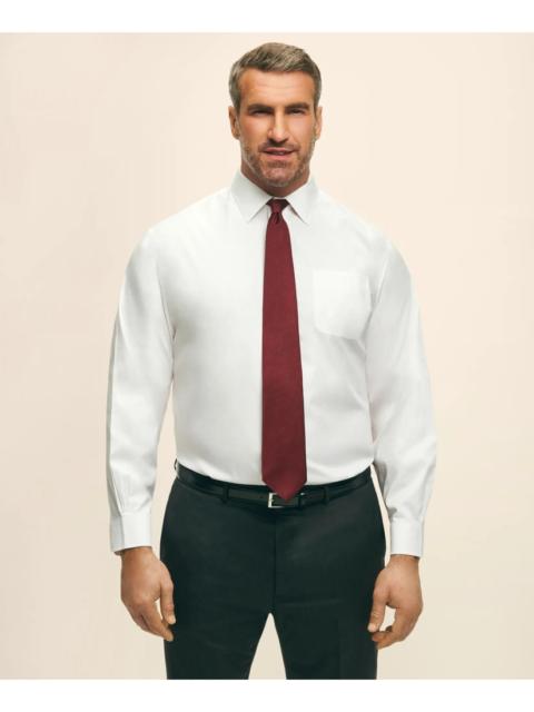 Brooks Brothers Big & Tall Stretch Dress Shirt, Non-Iron Pinpoint Spread Collar