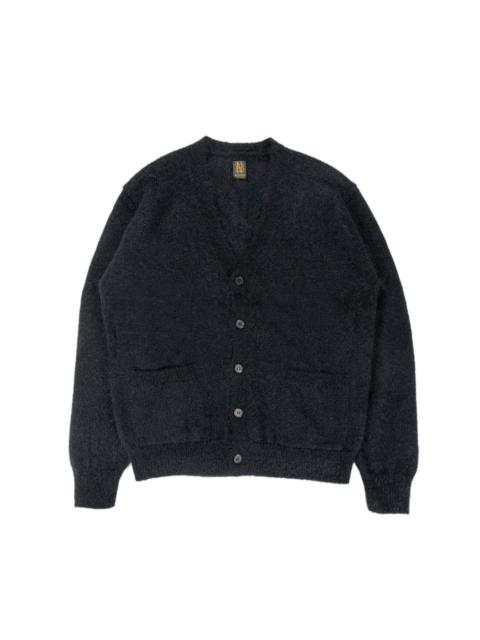 BATONER Pure Mohair V Cardigan Black