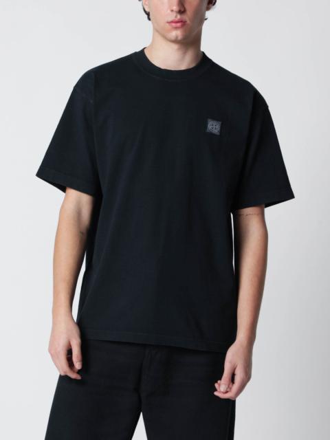 Stone Island Navy blue T-shirt with logo patch