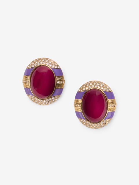 Roberto Cavalli Earrings Burgundy